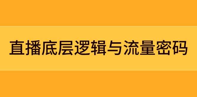 直播底层逻辑与流量密码：定位模型+案例拆解，急速流承接与数据优化全攻略-财兔窝项目网