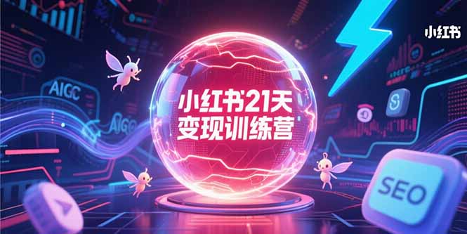 小红书21天变现训练营，AIGC工具高效应用，SEO优化核心技巧-财兔窝项目网