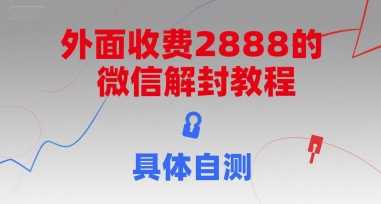 外面收费2888的微信解封教程，具体自测-财兔窝项目网